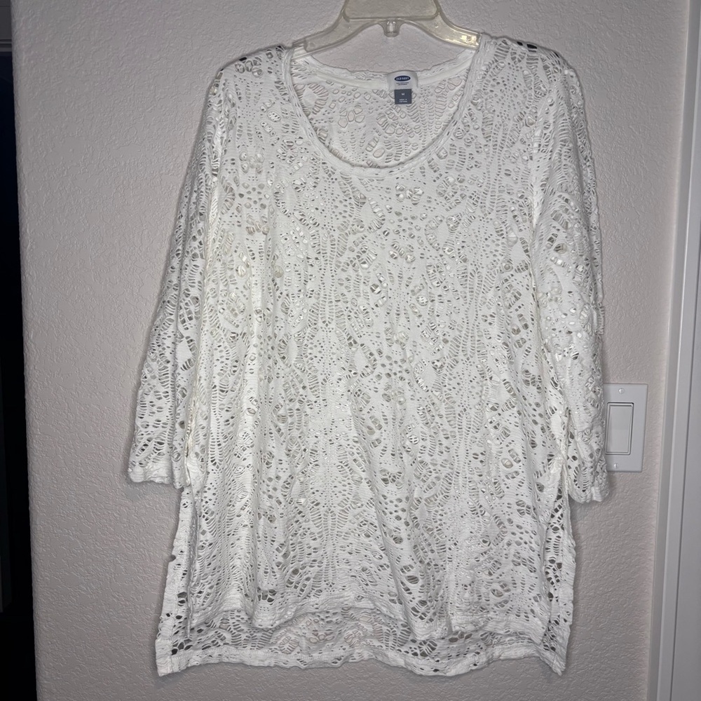 Old Navy White Lace Women’s Swimsuit Coverup